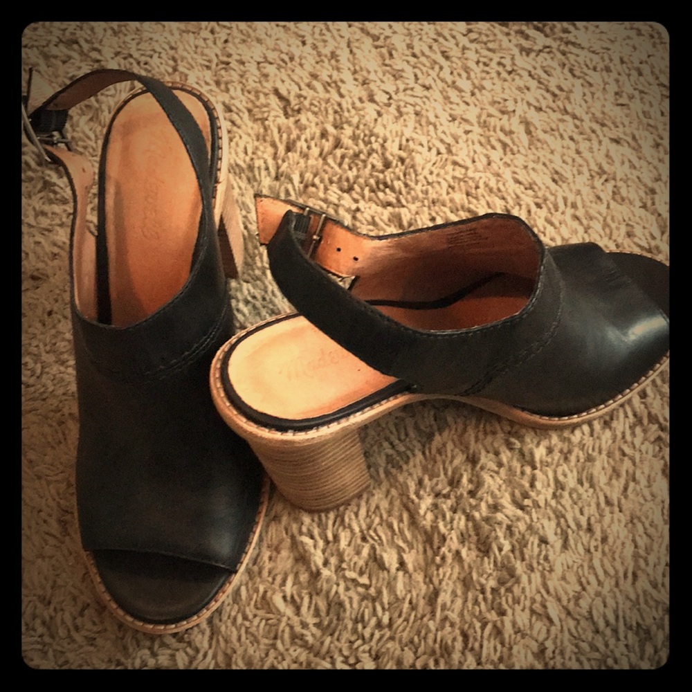 Madewell Chunky high heels.